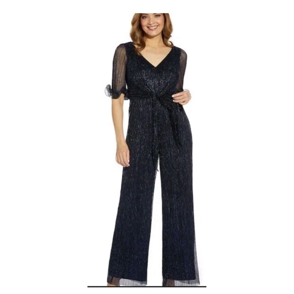 Adrianna Papell Pants - Adrianna Papell Navy Jumpsuit Sz 10